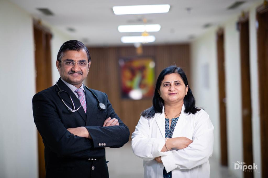 Dr. Vijay Kumar Agrawal and Dr. Chanchal Gupta at Ansh Medicare Doctors Clinic