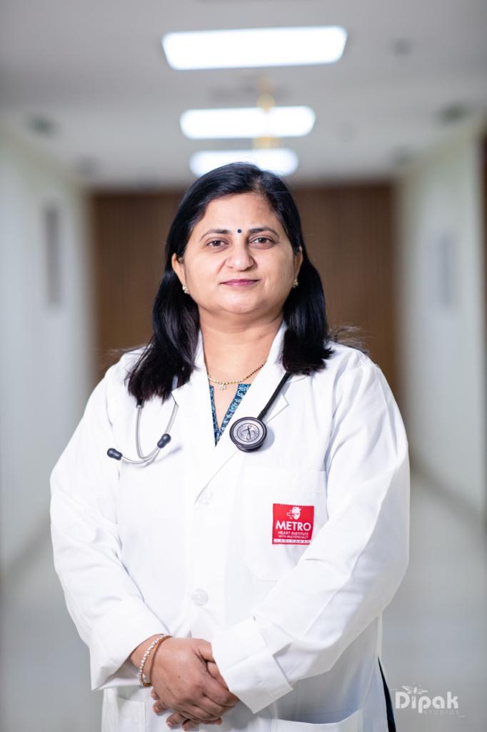 Dr. Chanchal Gupta, obstetrician-gynaecologist, in a hospital corridor
