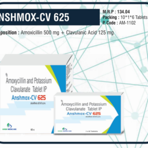 ANSHMOX-CV 625 (Amoxicillin 500mg + Clavulanic Acid 125mg)