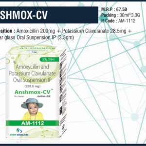 ANSHMOX-CV (Amoxicillin 200mg ➕ Clavulanic Acid 28.5mg)