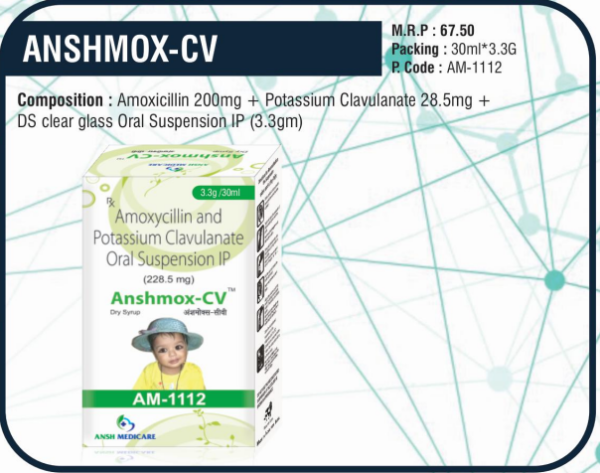ANSHMOX-CV (Amoxicillin 200mg ➕ Clavulanic Acid 28.5mg)