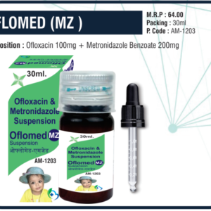 OFLOMED-MZ Suspension (Ofloxacin 100mg + Metronidazole 200mg)