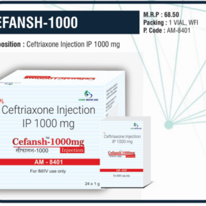 CEFANSH-1000 (Ceftriaxone Injection IP 1000mg)