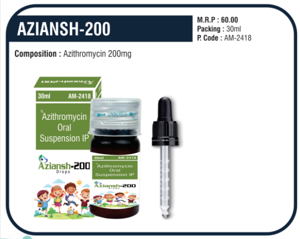 AZIANSH-200 Suspension (Azithromycin 200mg)