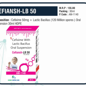 CEFIANSH-LB 50 (Cefixime 50mg ➕ Lactic Bacillus 120 Million Spores)