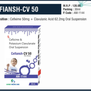 CEFIANSH-CV 50 (Cefixime 50mg ➕ Clavulanic Acid 62.2mg)