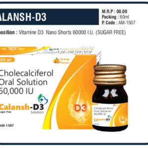 CALANSH-D3 60ML (Vitamin D3 Nano Shots 60,000 I.U. - Sugar Free)