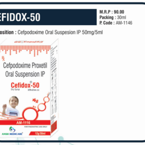 CEFIDOX-50 Suspension (Cefpodoxime 50mg/5ml)