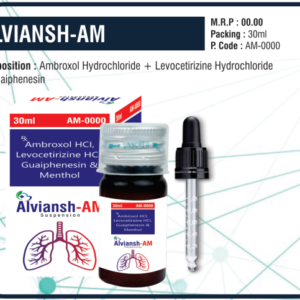 ALVIANSH-AM Suspension (Ambroxol + Levocetirizine + Guaiphenesin + Menthol)