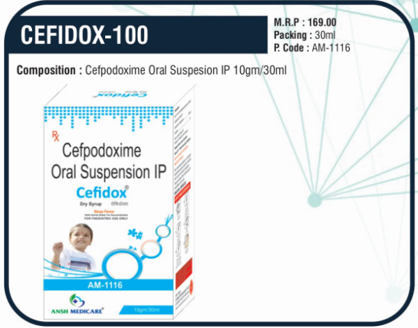 CEFIDOX-100 Suspension (Cefpodoxime 100mg/5ml)