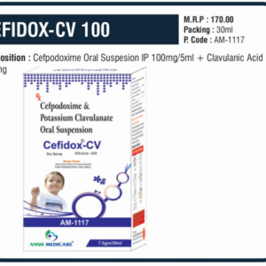 CEFIDOX-CV 100 Suspension (Cefpodoxime 100mg + Clavulanic Acid 62.5mg)
