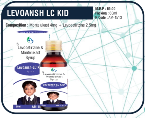 LEVOANSH LC KID 60ML (Montelukast 4mg + Levocetirizine 2.5mg)