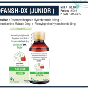 COFANSH-DX (JUNIOR) (Dextromethorphan Hydrobromide 10mg + Chlorpheniramine Maleate 2mg + Phenylephrine Hydrochloride 5mg)
