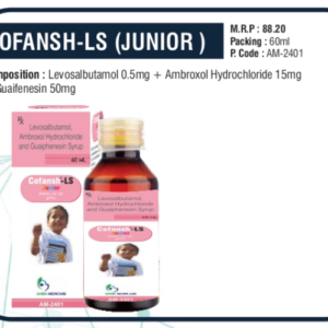 COFANSH-LS (JUNIOR) (Levosalbutamol 0.5mg + Ambroxol HCl 15mg + Guaifenesin 50mg)