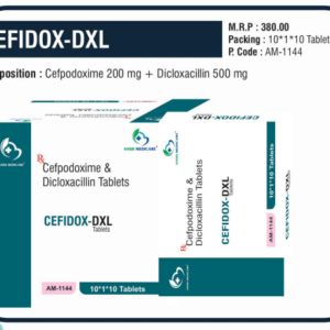 CEFIDOX-DXL (Cefpodoxime 200 mg + Dicloxacillin 500 mg)