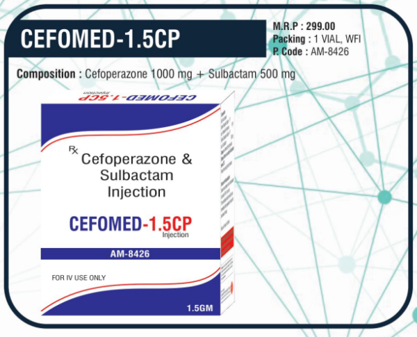 CEFOMED-1.5CP (Cefoperazone 1000 mg + Sulbactam 500 mg) 🌟