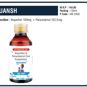 IBUANSH 100ml (Ibuprofen 100mg + Paracetamol 162.5mg) 💰 M.R.P: ₹140.00