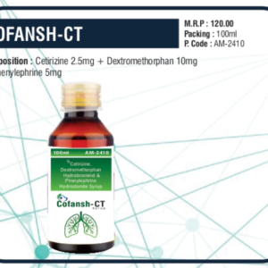 COFANSH-CT 100ml (Cetirizine 2.5mg + Dextromethorphan 10mg + Phenylephrine 5mg)