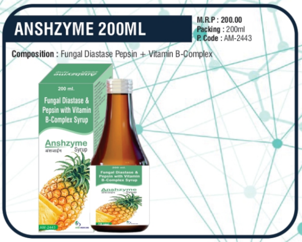 ANSHZYME 200ml (Fungal Diastase & Pepsin + Vitamin B-Complex)