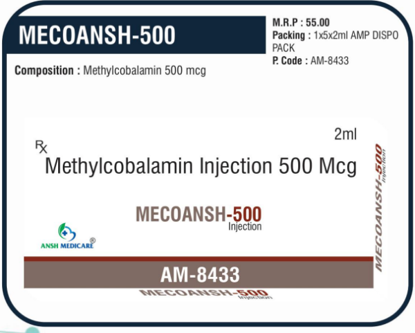 MECOANSH-500 (Methylcobalamin 500 mcg)