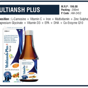 MULTIANSH PLUS (L-Carnosine + Vitamin C + Iron + Multivitamin + Zinc Sulphate + Magnesium Glycinate + Vitamin D3 + EPA + DHA + Co-Enzyme Q10)