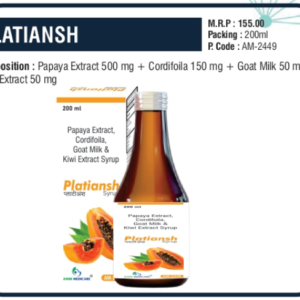 PLATIANSH (Papaya Extract 500mg + Cordifoila 150mg + Goat Milk 50mg + Kiwi Extract 50mg)