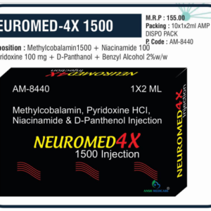 Neuromed-4X 1500 (Methylcobalamin 1500mg + Niacinamide 100mg + Pyridoxine 100mg + D-Panthenol + Benzyl Alcohol 2%w/w)