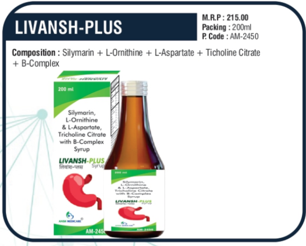 LIVANSH-PLUS (Silymarin + L-Ornithine + L-Aspartate + Tricholine Citrate + B-Complex) 🌟