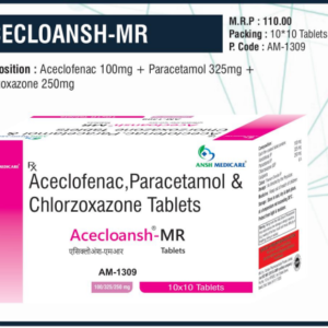 ACECLOANSH-MR (Aceclofenac 100mg + Paracetamol 325mg + Chlorzoxazone 250mg)
