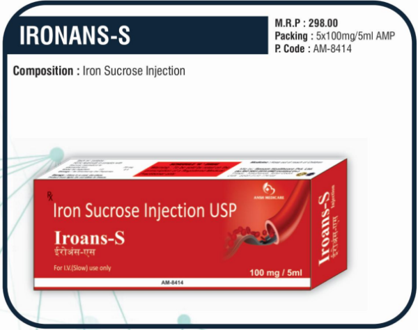 IRONANS-S (IRON SUCROSE 100MG/5ML)