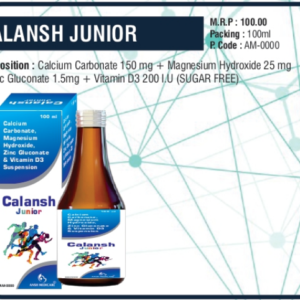 CALANSH JUNIOR (Calcium Carbonate, Magnesium Hydroxide, Zinc Gluconate & Vitamin D3) 🌟