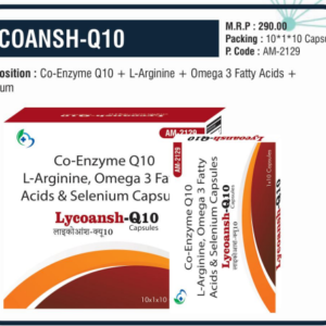 LYCOANSH-Q10 🌟 (Co-Enzyme Q10 + L-Arginine + Omega 3 Fatty Acids + Selenium)