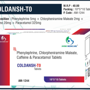 COLDANSH-TO 🌟 (Phenylephrine, Chlorpheniramine Maleate, Caffeine & Paracetamol Tablets)