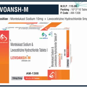 LEVOANSH-M (Montelukast Sodium 10mg + Levocetirizine Hydrochloride 5mg)