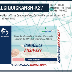 CALCIQUICKANSH-K27 (+Cissus Quadrangularis + Calcium Carbonate + Vitamin K2 (MK-7) + Vitamin D2)