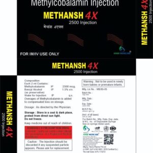 METHANSH 4X 2500 Injection (Methylcobalamin 2500 mcg)