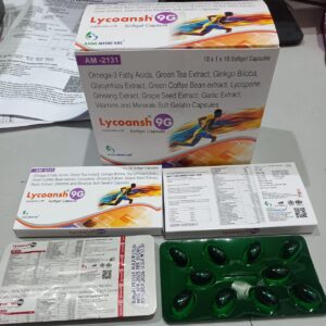 Lycoansh 9G Softgel Capsule (Omega-3, Green Tea, Lycopene, Garlic Extract + More)